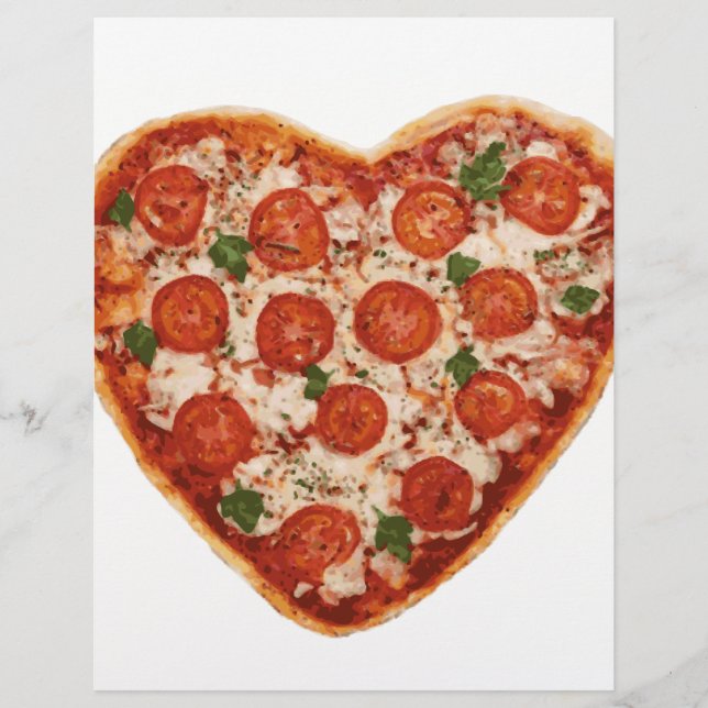 Papier pizza au coeur (Devant)
