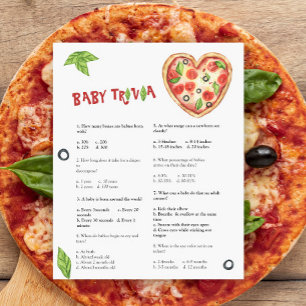 Papier Pizza baby shower Baby Trivia   Jeu baby shower