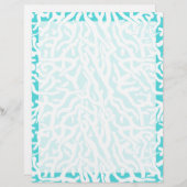 Papier Plage Coral Reef Motif Nautique Blanc Livre bleu (Devant / Derrière)