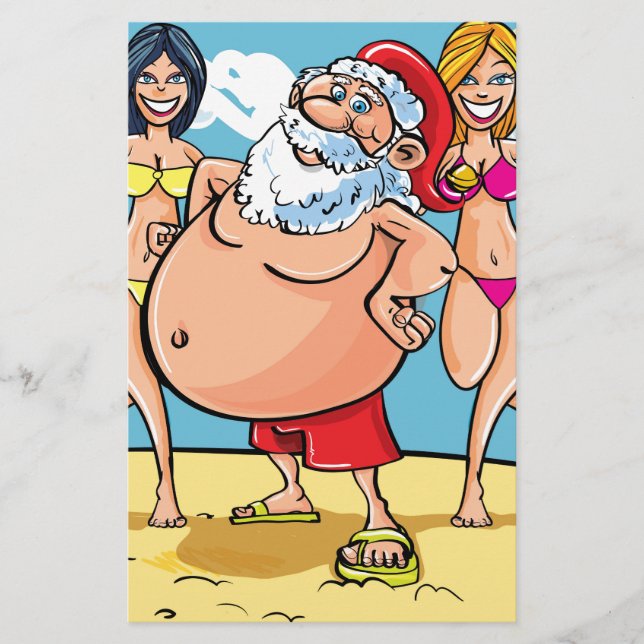 Papier plage de bikini santa claus (Devant)