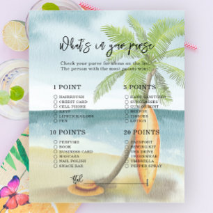Papier Plage de surf - Ce qui se trouve dans votre baby s