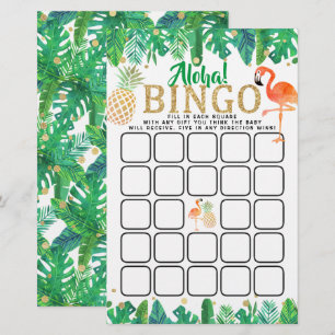 Papier Plage d'été ropicale Luau Boys Baby shower Bingo