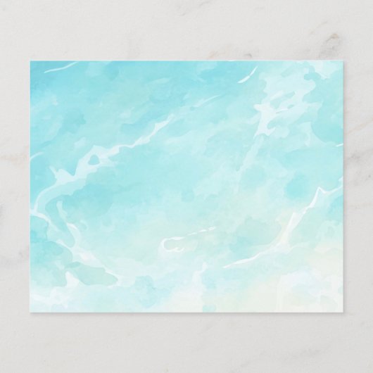 Papier Plage Océan Fête des mariées côtière Recettes Cart (Dos)