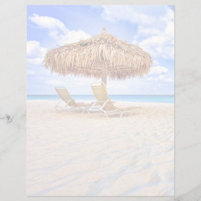 Papier Plages tropicales | Plage de sable d'Aruba (Devant)