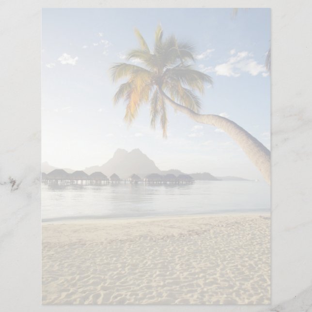 Papier Plages tropicales | Plages, Bora Bora (Devant)