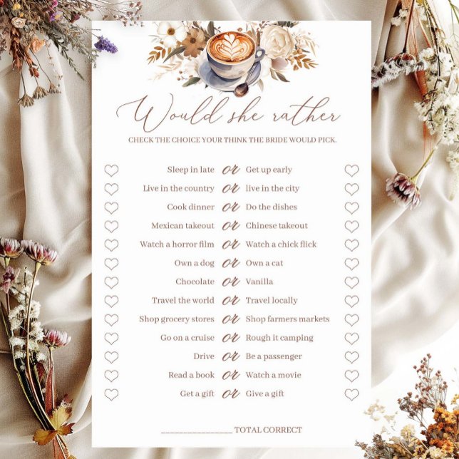 Papier Plairait-Elle À La Fête des mariées De Café Jeu (Créateur téléchargé)