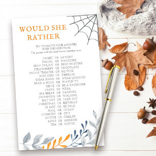 Papier Plairait-Elle Halloween jeu de douche d'automne
