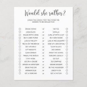 Papier Plairait-elle minimaliste jeu de Baby shower