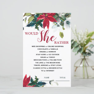Papier Plairait-elle Noël Poinsettia jeu nuptiale
