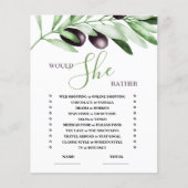 Papier Plairait-Elle Olive Branche Fête des mariées Jeu (Devant)