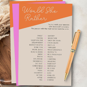 Papier Plairait-Elle Pink Orange Tricolor Jeu De Douche