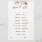 Papier Plairait-Elle Plutôt Terracotta Floral Bride Jeu (Devant)