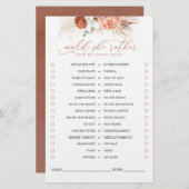 Papier Plairait-Elle Plutôt Terracotta Floral Bride Jeu (Devant / Derrière)