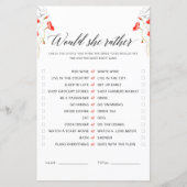 Papier Plairait-elle Rouge Fête des mariées Aquarelle Jeu (Devant)