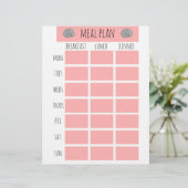 Papier Plan de repas hebdomadaire nautique côtier (Debout devant)