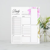 Papier Plan quotidien de bordure florale rose (Debout devant)