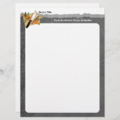 Papier Planche à découper couteau de chef herbes en-tête  (Devant / Derrière)