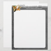 Papier Planche à découper couteau de chef herbes recette  (Devant / Derrière)