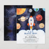 Papier Planètes de lancement budgétaire Fusée spatiale An (Devant / Derrière)