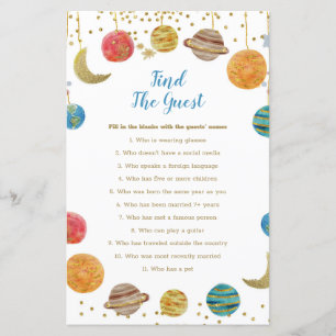 Papier Planètes Espace extra-atmosphérique Baby shower Tr