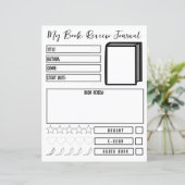 Papier Planificateur de critique de livre Journal de lect (Debout devant)