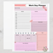 Papier Planificateur de journée de travail (Devant / Derrière)