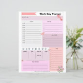 Papier Planificateur de journée de travail (Debout devant)