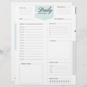 Papier Planificateur de liste des tâches quotidiennes Day (Devant / Derrière)