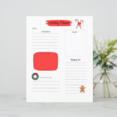 Papier Planificateur de vacances de Noël (Debout devant)