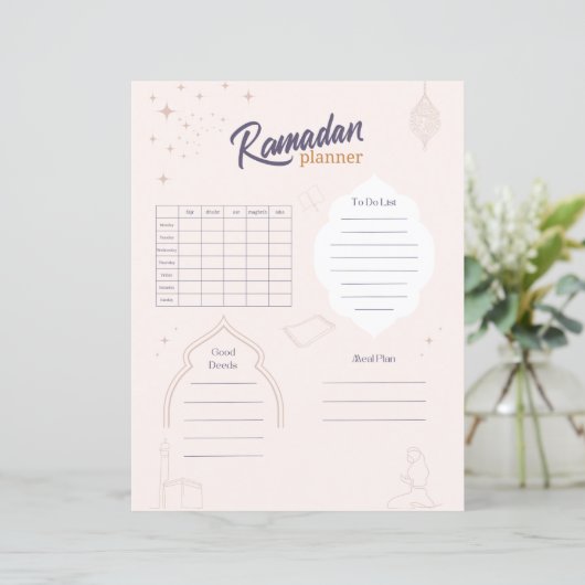 Papier Planificateur Ramadan (Debout devant)
