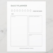 Papier Planification quotidienne du planificateur pour fa (Devant)