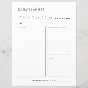 Papier Planification quotidienne du planificateur pour fa