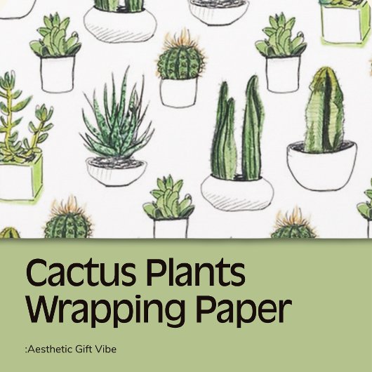 Papier Plante Cactus : Vibe Cadeau Esthétique