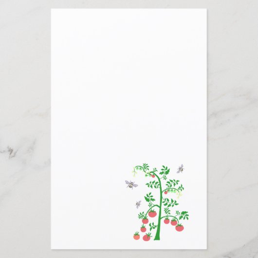 Papier Plante de tomates et abeilles (Dos)