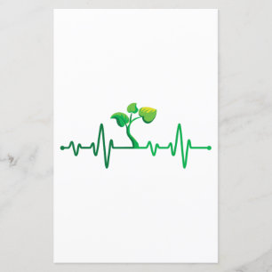 Papier Plante Heartbeat - Botany Botanist Gardening Plant