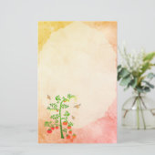 Papier Plante tomate et abeilles 3 (Debout devant)