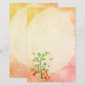 Papier Plante tomate et abeilles 3 (Devant / Derrière)