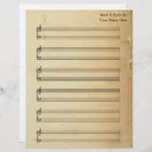 Papier Plaques vierges vintages Piano Stands (Devant / Derrière)