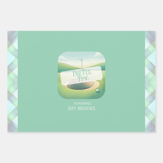 Papier plat à thème de golf Jeu de 3 (Devant)