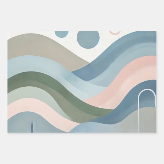 Papier plat à thème nordique Feuille plate Ensembl (Devant)