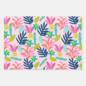 papier plat coloré floral (Devant 3)