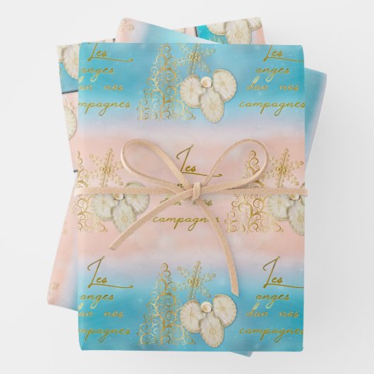 Papier plat de papier d'angle de Noël Jeu de 3 (En situation)