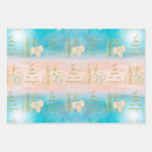 Papier plat de papier d'angle de Noël Jeu de 3 (Devant)