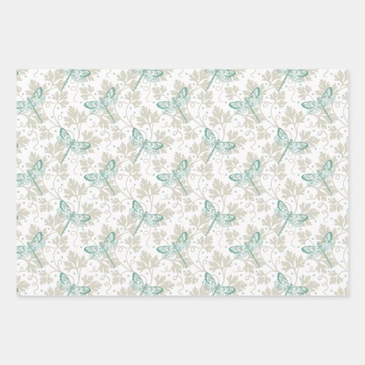 Papier plat de papier d'enveloppement de libellule (Devant 3)