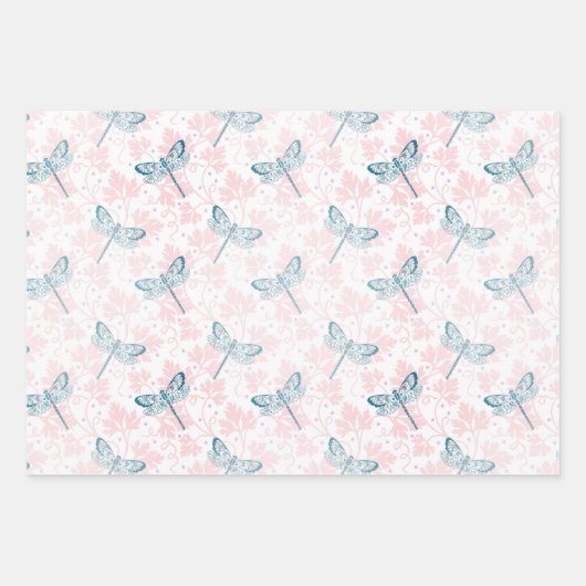 Papier plat de papier d'enveloppement de libellule (Devant)