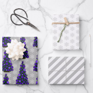 Papier plat de papier d'enveloppement de Noël Jeu 