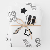 Papier plat de planche à roulettes série de 3 (En situation)