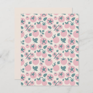 Papier plat de tomates roses