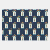 Papier plat Disco Christmas Wrapper Set de 3 (Devant 2)