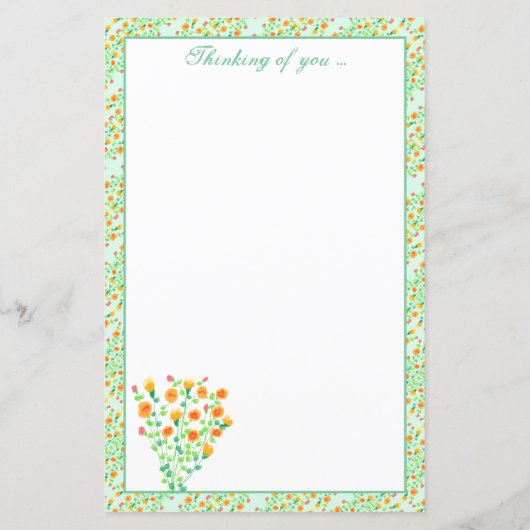 Papier plat jaune et blanc vert (Dos)